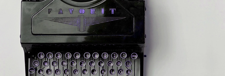 Close-up of a typewriter