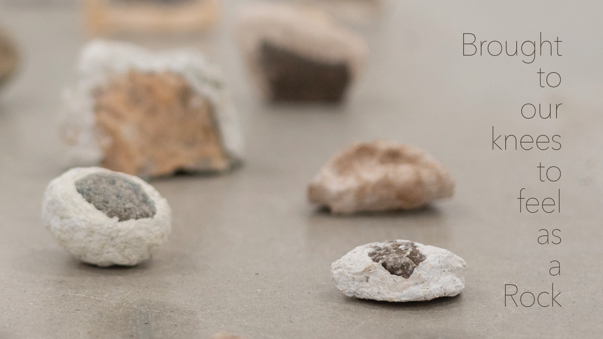 rocks on a table