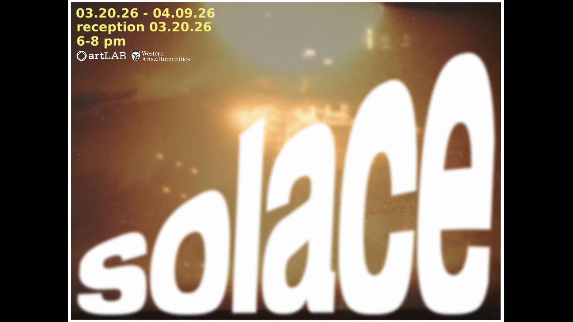 blurry text that says solace
